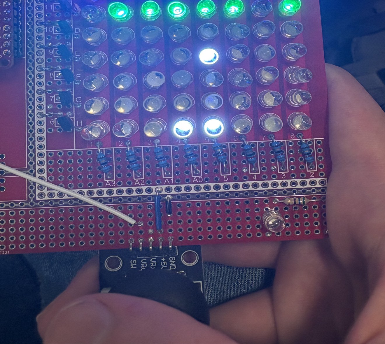 LED matrix, detail